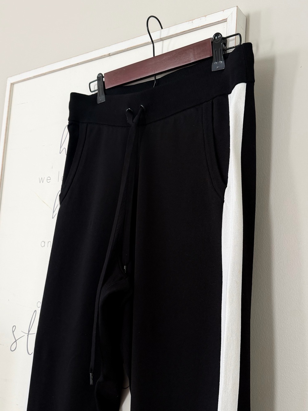 2 Piece Michael Kors Signature Logo T Shirt Jogger Sweatpant Set Black White M - Picture 10 of 16